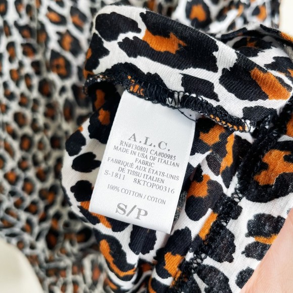 A.L.C. Katy Leopard Puff Sleeve Top - Picture 3 of 6